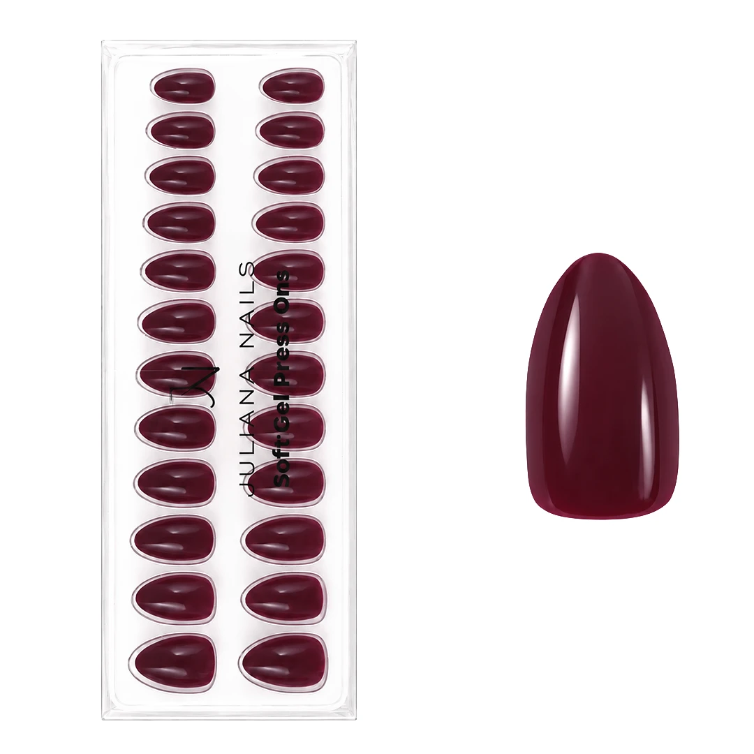 Soft Gel Press Ons – Dark Cherry