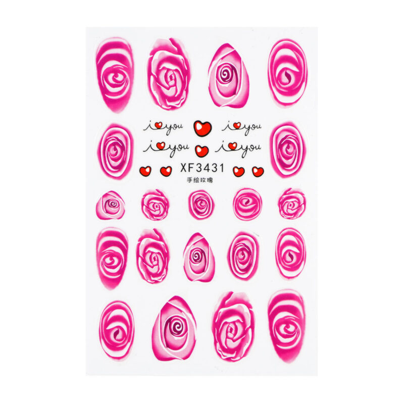 NA4021 Nail Sticker – Rose Whisper – Magenta