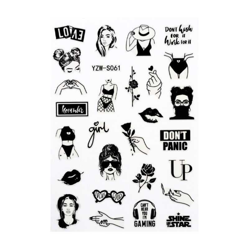 Nail Sticker – Black Art 3