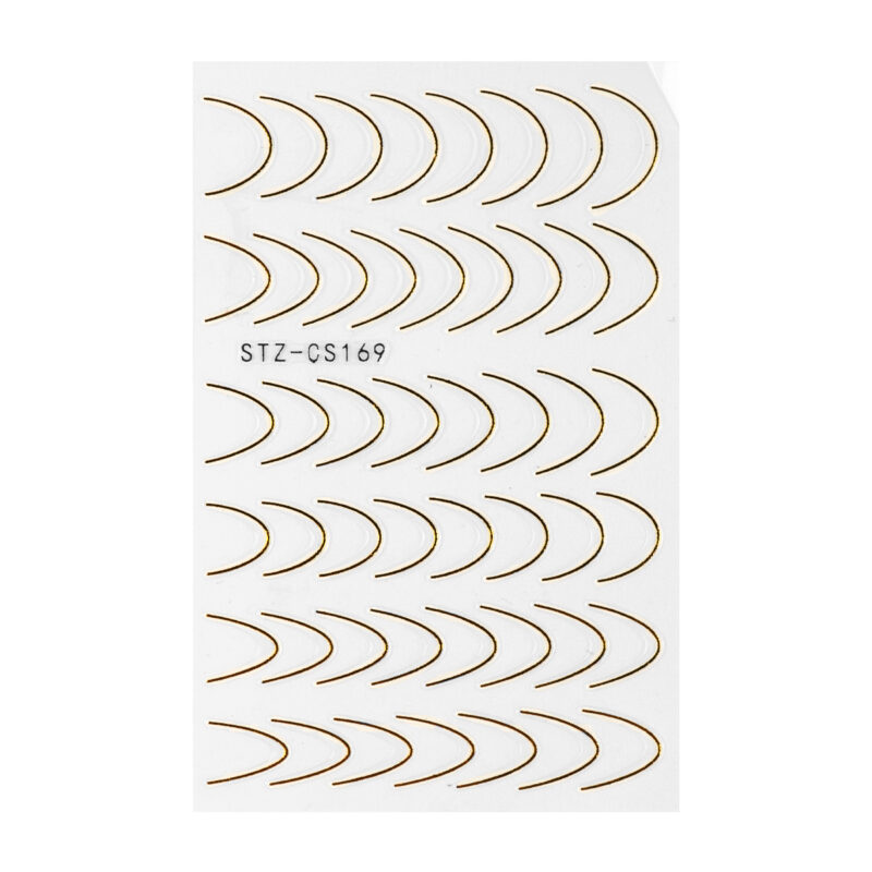 NA4057 Nail Sticker – Sleeky French – Gold