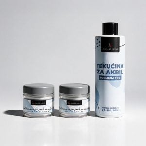 Acrylic Pro Trio – Tekućina + 2 Praha za akril Set