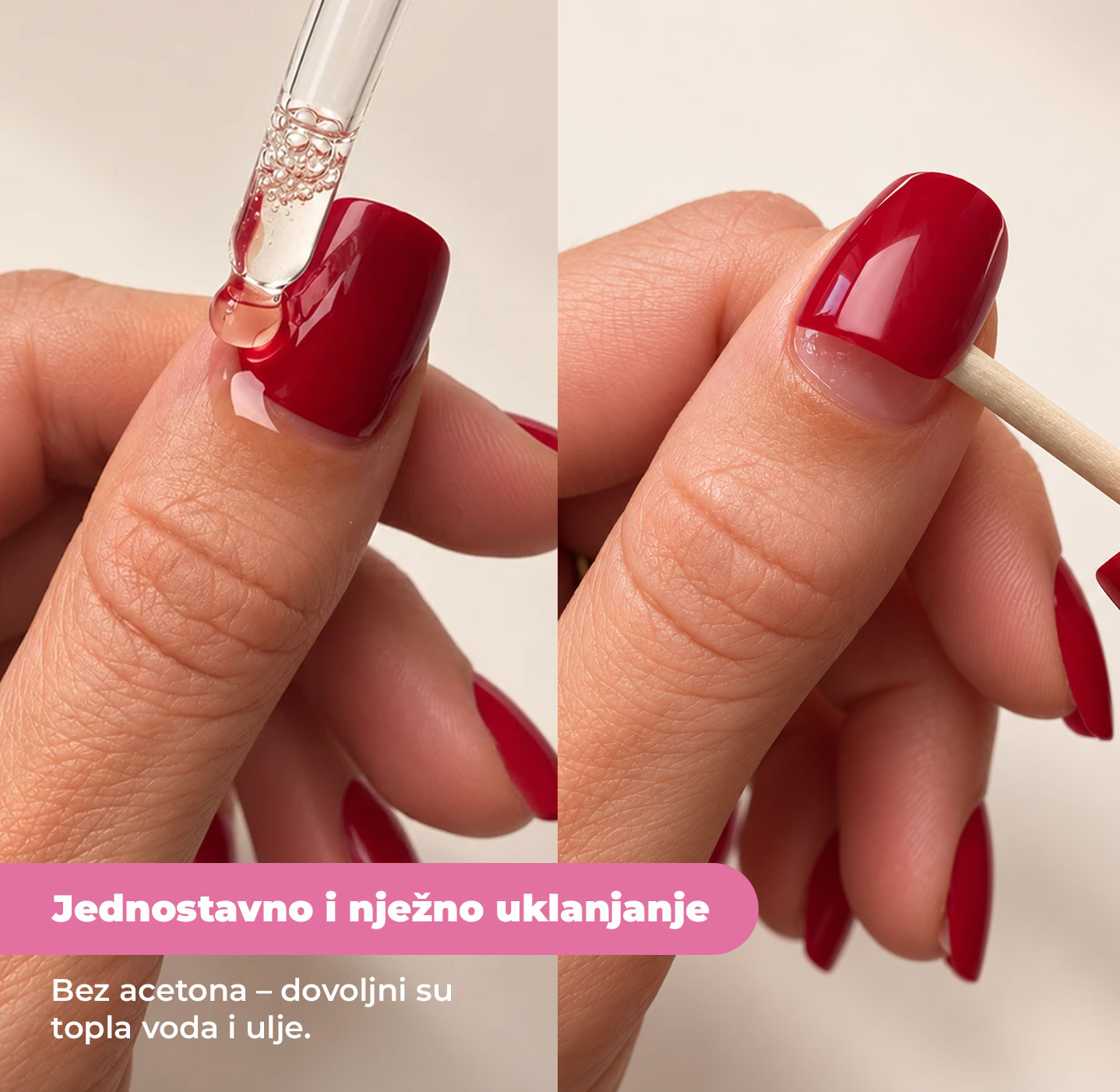 Kein Feilen. Kein Aceton.